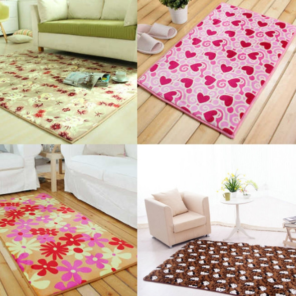 Thick Modern Household Non-slip Absorbent Floor Mats for Kitchen and Bathroom, Size:120 x 160cm(Pink)