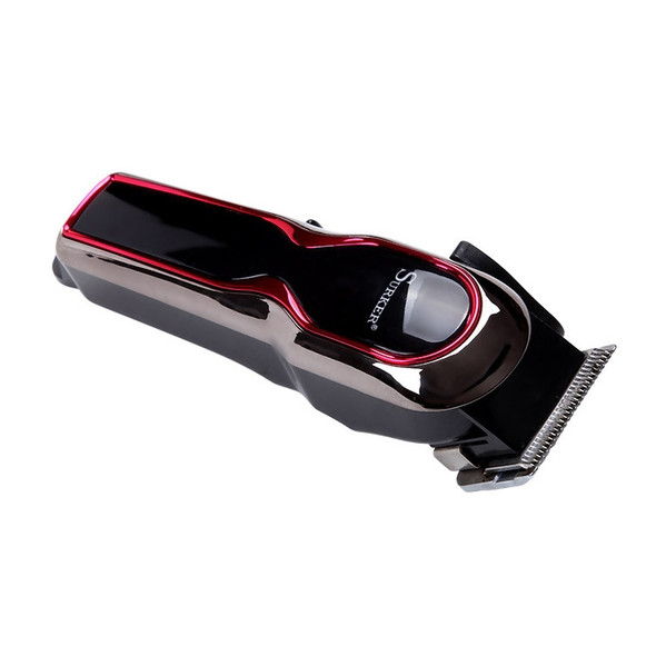 Surker SK-6001 LCD Digital Micro Adjustment Button Electric Hair Clipper(Red)