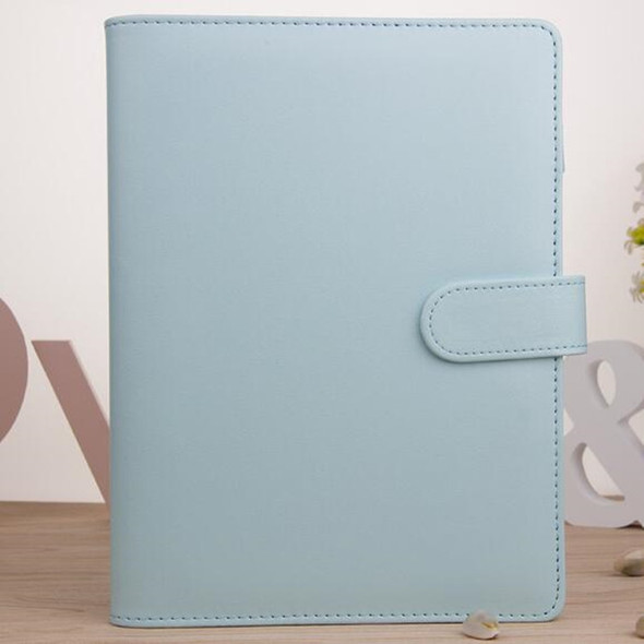 Notepad Cover Loose Leaf Handbook Protector Simple and Fresh Stationery, Color:A5 Mint Blue