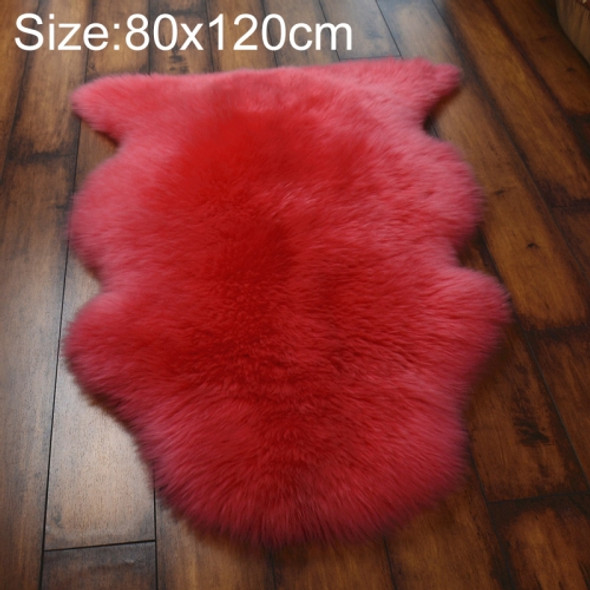 Wool Sofa Cushion Fur Full Whole Sheepskin Carpet Window Decoration Mat, Size:80x120cm(Pink)