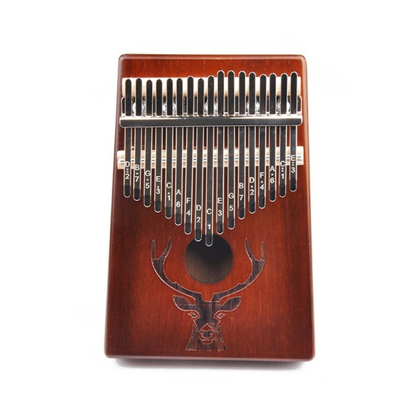 17-Tone Beginner Finger Piano Deer Head Kalimba Thumb Piano(Coffee Kit)