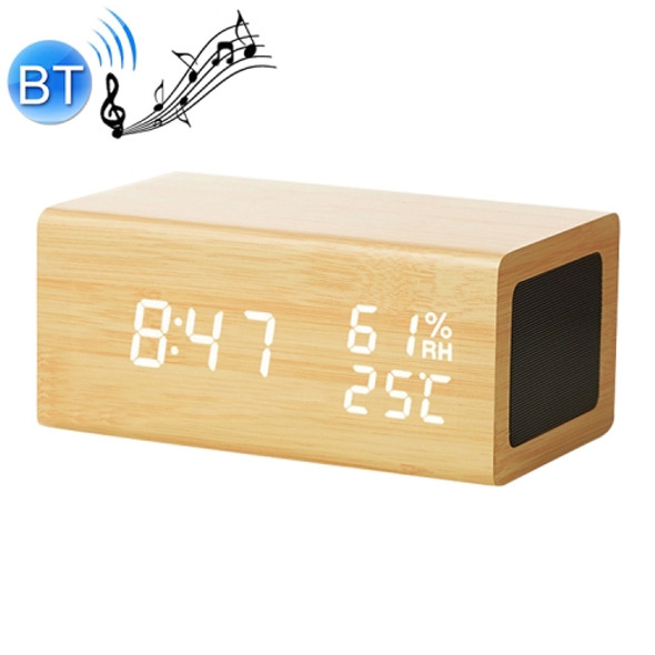 Wooden Clock Bluetooth Speaker(Charging Humidity Speaker Log)