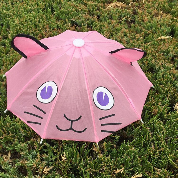 5 PCS Cute Cartoon Children Umbrella Creative Long Handle Animal Umbrella(Pink)