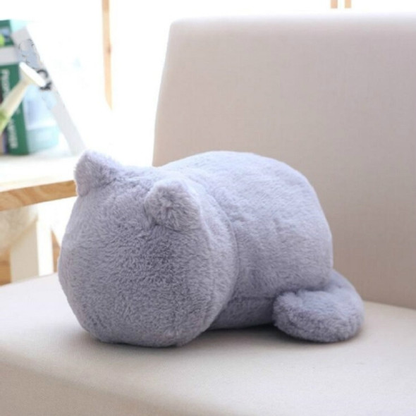 Plush Cat Toy Children Cat Back Shadow Shape Gift Toy Home Decoration Soft Pillow(Gray)