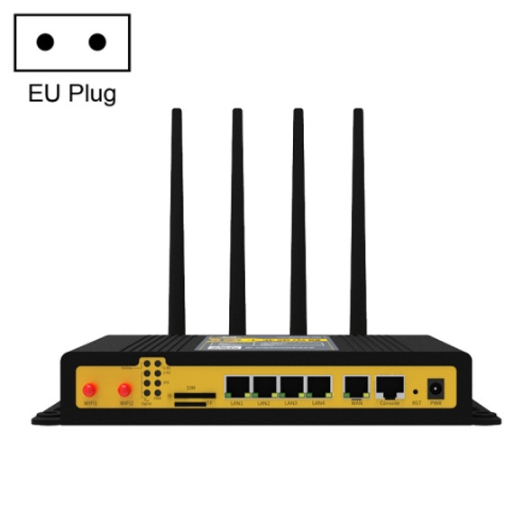 F-NR100 1000Mbps 5G 5-ports Single-card Industrial WiFi Wireless Router with 4 Antennas, EU