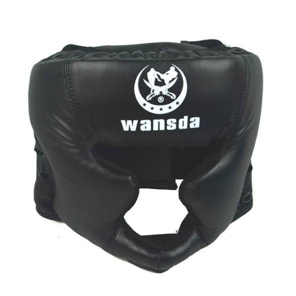 WANSDA WSD001 Adjustable Adult Fighting Training Helmet Boxing Protective Gear(Black)