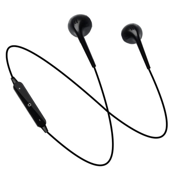 S6 Sport Wireless Bluetooth Earphone for iPhone / Xiaomi / Huawei, with Mic(Black)