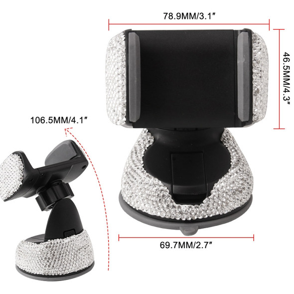 3 in 1 Diamond Car Phone Holder Bracket + Charging Cable + Charger  with Safety Hammer