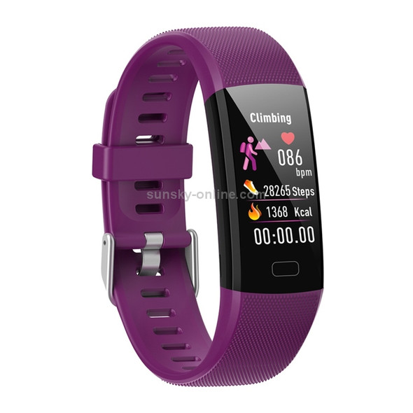 Y10 0.96 inch TFT Color Screen IP67 Waterproof Smart Bracelet, Support Call Reminder/ Heart Rate Monitoring /Blood Pressure Monitoring/ Sleep Monitoring/Blood Oxygen Monitoring (Purple)