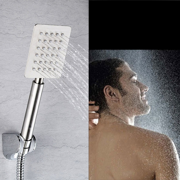 Modern Super Slim Stainless Steel Hand-Held Pressurized Shower Single Head, Square, Diameter: 8cm