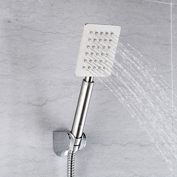 Modern Super Slim Stainless Steel Hand-Held Pressurized Shower Single Head, Square, Diameter: 8cm