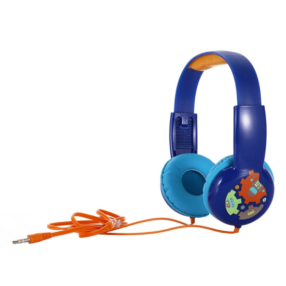 KID101 Portable Cute Children Learning Wired Headphone(Blue Yellow)