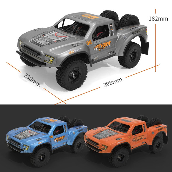 FY-08 Brushless Version 2.4G Remote Control Off-road Vehicle 1:12 Four-wheel Drive Short Truck High-speed Remote Control Car, EU Plug (Grey)