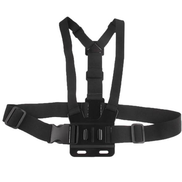ST-139 Elastic Adjustable Chest Strap Belt (Type B) with J-shaped Bracket & Pouch for GoPro HERO10 Black / HERO9 Black / HERO8 Black / HERO7 /6 /5 /5 Session /4 Session /4 /3+ /3 /2 /1, Insta360 ONE R, DJI Osmo Action and Other Action Camera(Black)