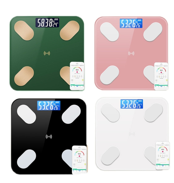 Smart Bluetooth Weight Scale Home Body Fat Measurement Health Scale Battery Model(White True Class)