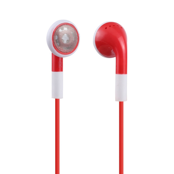 Double Color 3.5mm Stereo Earphone with Volume Control and Mic, For iPad, iPhone, Galaxy, Huawei, Xiaomi, LG, HTC and Other Smart Phones(Red)