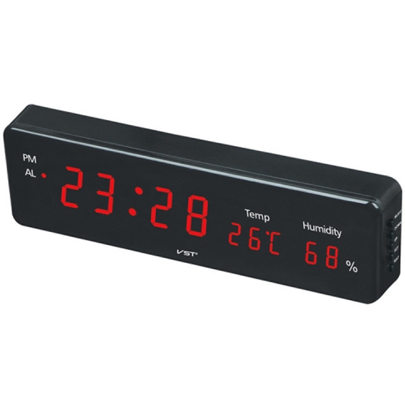 Combinatorial Alarm Clock Practical Digital Hanging Dual-purpose LED Clock, EU Plug(Red)