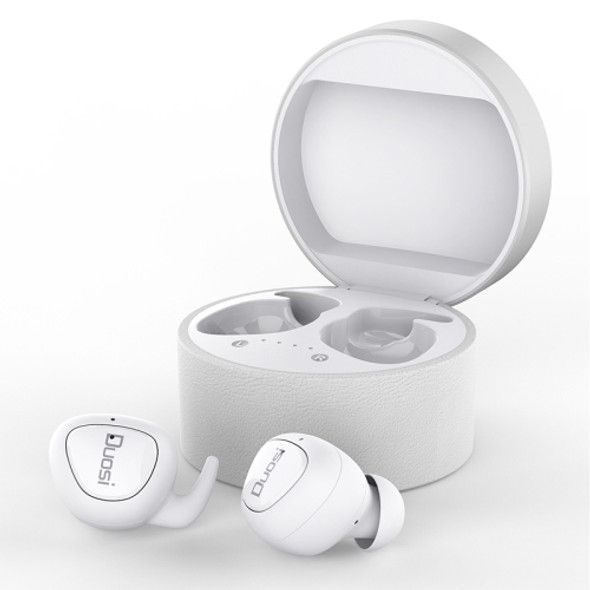 Duosi DY-18 TWS Stereo Bluetooth 5.0 Earphone with 450mAh Charging Box (White)