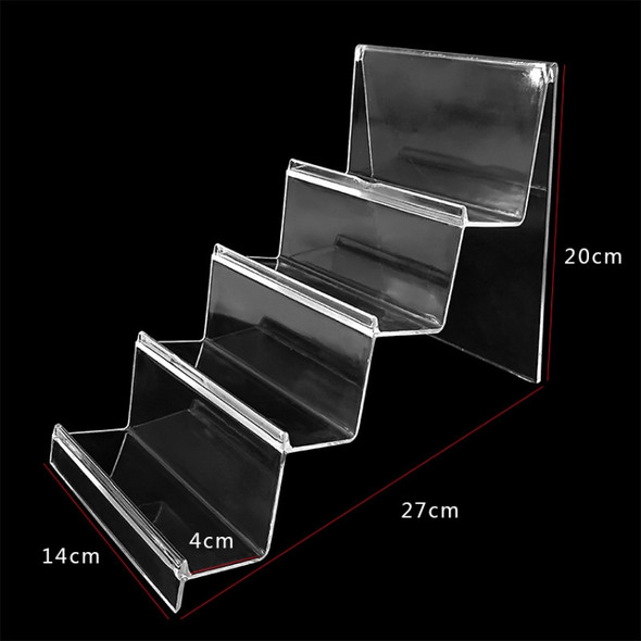 10 PCS Thickened Transparent Wallet Holder Plastic Phone Mask Display Stand Counter Display Stand,Specification: No. 4 4 Layer