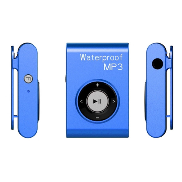 IPX8 Waterproof Swimming Diving Sports MP3 Music Player with Clip & Earphone, Support FM, Memory:8GB(Blue)