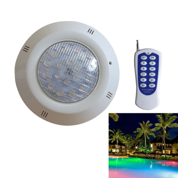 Swimming Pool ABS Wall Lamp LED Underwater Light, Power:18W(Colorful + Remote Control)