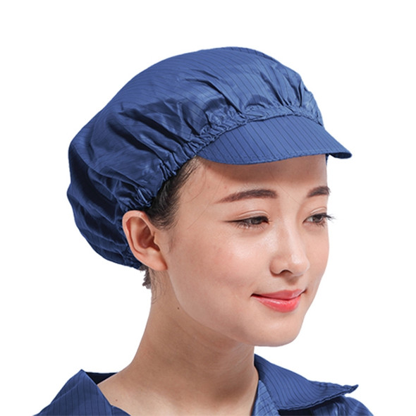 10 PCS Anti-static Dust-free Workshop Duck Tongue Working Cap With Skylight, Size:S(Navy Blue)