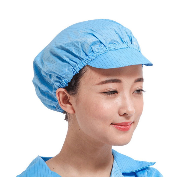 10 PCS Anti-static Dust-free Workshop Duck Tongue Working Cap With Skylight, Size:S(Blue)