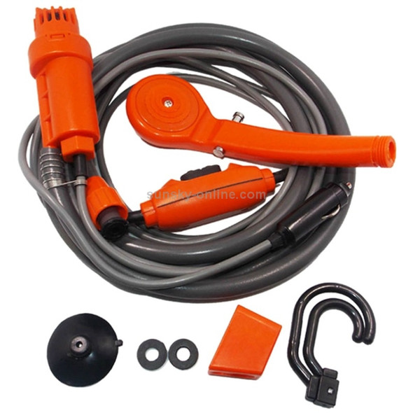 12V Portable Outdoor Car Electric Shower Sprinkler Washer (Orange)