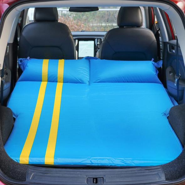 Universal Car Polyester Pongee Sleeping Mat Mattress Off-road SUV Trunk Travel Inflatable Mattress Air Bed, Size:180 x 130 x 102cm(Blue + Yellow)
