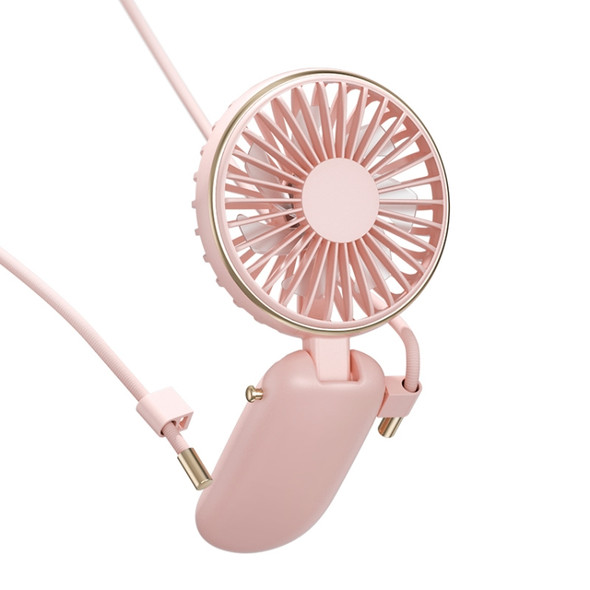 Benks F16 Portable Adjustable USB Hanging Neck Type Electric Fan (Pink)