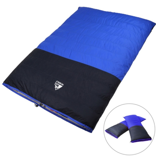 Hewolf 1524 Outdoor Separable Thickened Double Down-filled Sleeping Bag for Adult, Random Color Delivery, Size: 190x150cm (Blue)