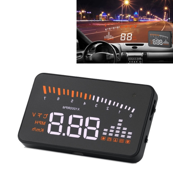 X5 3.5 inch Car OBDII / EUOBD HUD Vehicle-mounted Head Up Display Security System, Support Speed & Water Temperature & Speed Alarm & Battery Voltage, etc.