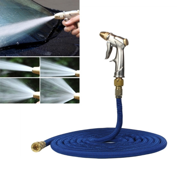 75FT 7.5m Car High Pressure Washing Tool Telescopic Water Pipe Set(Blue)