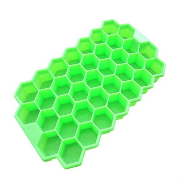 2 PCS 37 Grids Ice Cubes Honeycomb Ice Cream Maker Form DIY Mould Popsicle Molds Yogurt Ice Box Fridge Treats Freezer(Green)