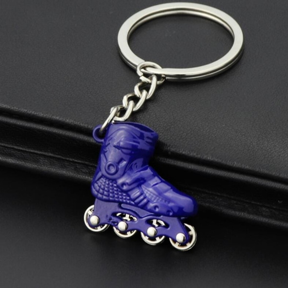 Creative Simulation Skates Keychain Personalized Pendant Gift(Blue)