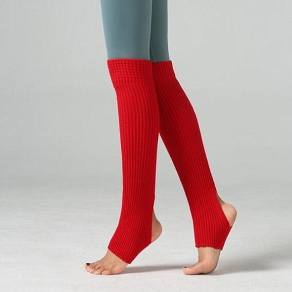 Long Leggings Latin Ballet Socks Adult Children Leggings Wool Socks(Big Red)