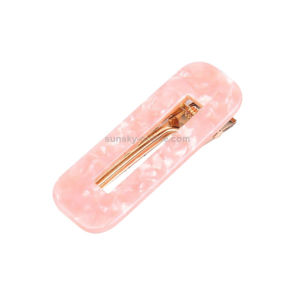 Women Acetic Acid Hair Clips Leopard Print Waterdrop Barrettes Girls Hair Accessories(Square pink)