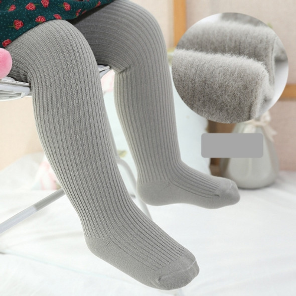 Autumn and Winter Children Pantyhose Brushed Thick Leggings, Size:XL(Grey)