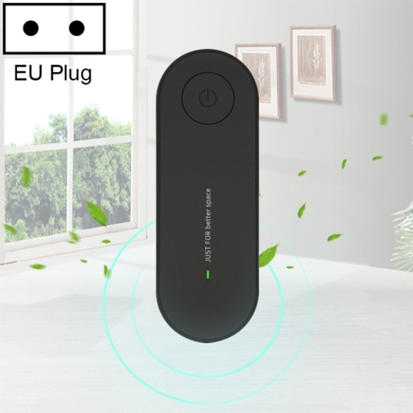 Mini Anion Air Purifier Smoke PM2.5 Remove Toilet Kitchen Air Purifier, Plug Type:EU Plug(Black)