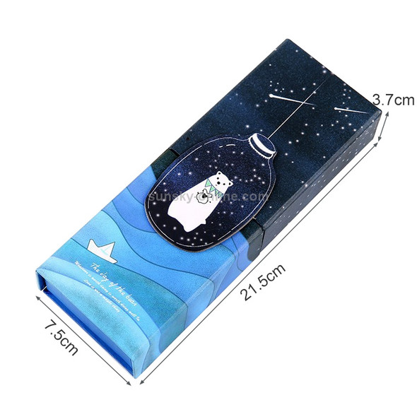 Creative Starry Sky Simple Multifunctional Folding Pen Holder Pencil Bag School Supplies(Listen to Starry Sky A)