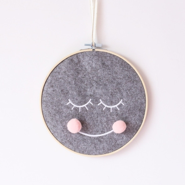 Felt Smiley Tent Pendant Wall Decoration Children Room Children Clothing Store Props, Size:  Small(Orange Pink Ball )