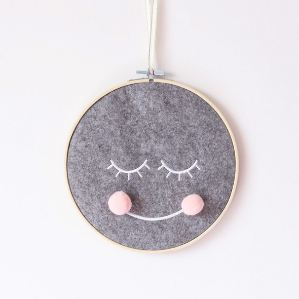 Felt Smiley Tent Pendant Wall Decoration Children Room Children Clothing Store Props, Size:  Medium(Orange Pink Ball )