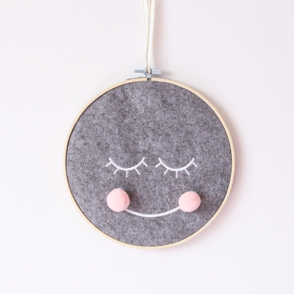 Felt Smiley Tent Pendant Wall Decoration Children Room Children Clothing Store Props, Size: Large(Orange Pink Ball )