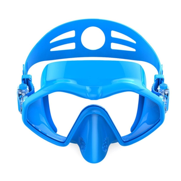 M6113 Adult Diving Goggles Deep Diving Integrated Goggles Mask Anti-fog Diving Glasses, Size:One Size(Blue)