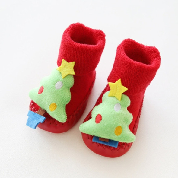 Christmas Baby Shoes Soft WarmInfant Newborn Toddler Socks Shoes, Size:12cm(Christmas Tree)