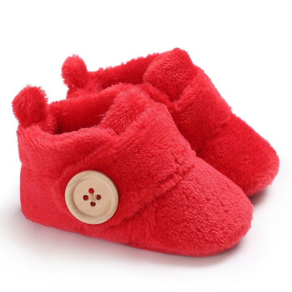 Baby First Walker Snow Boots Infant Toddler Newborn Warm Shoes, Size:11cm(Red)
