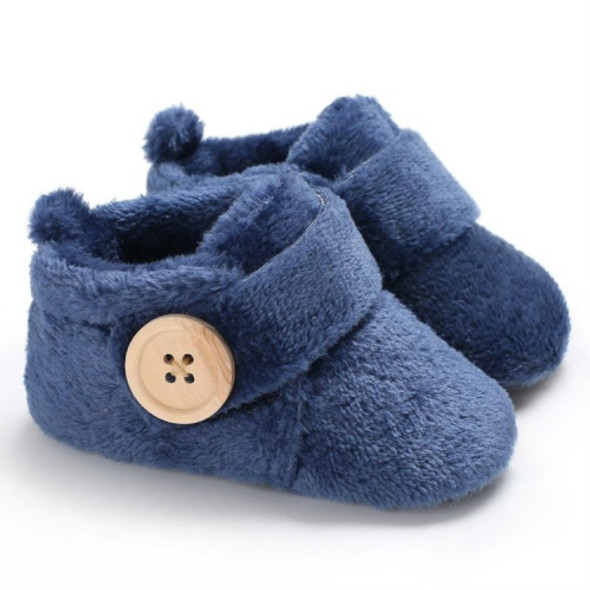 Baby First Walker Snow Boots Infant Toddler Newborn Warm Shoes, Size:11cm(Dark Blue)