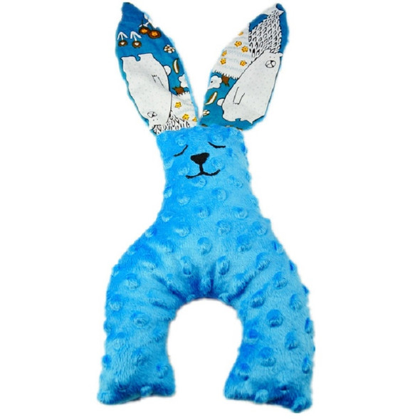 Cute Rabbit Plush Toy Baby Sleep Comfort Toy Children Gift(Turkish Blue)