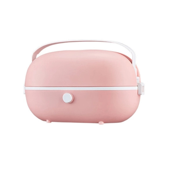 Office Workers Can Plug In Electric Cooking Self-Heating Insulated Lunch Box CN Plug(Cherry Pink)