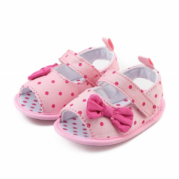 Newborn Baby Boys Girls Soft Sole Anti-slip Sneakers Shoes, Size:12(Pink)